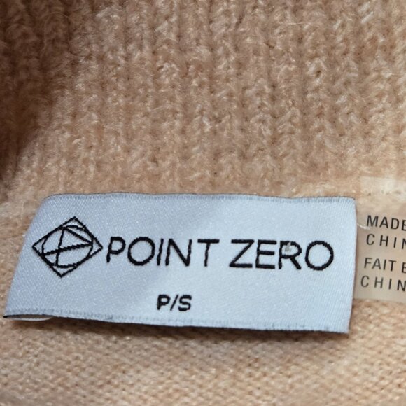 POINT ZERO Women's Color Block Turtleneck Long Sleeves Sweater - Grey/Pink P/S - Picture 13 of 13